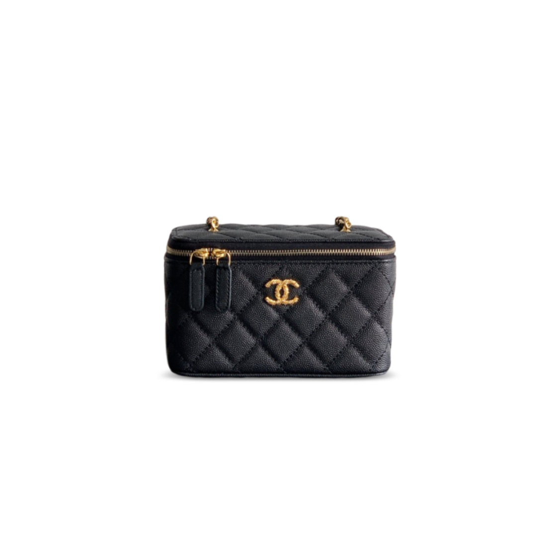 ch**el vanity case grained calfskin D1am0nd (17*9.5*8cm)